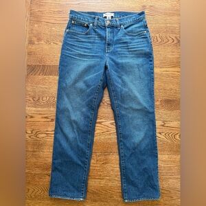 MADEWELL Mid Rise 90s‎ Straight Denim Blue Jeans Casual Staple Comfy Stretch 28